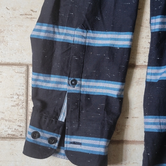Original Penguin Long Sleeve Casual Button Down Blue Striped Men's XL - Picture 3 of 16